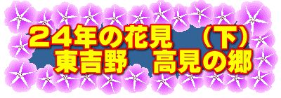 ２４年の花見　（下） 　東吉野　高見の郷