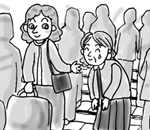 人物のイラスト（モノクロ）