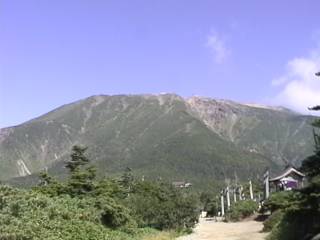 王滝村田の原から見た御嶽山